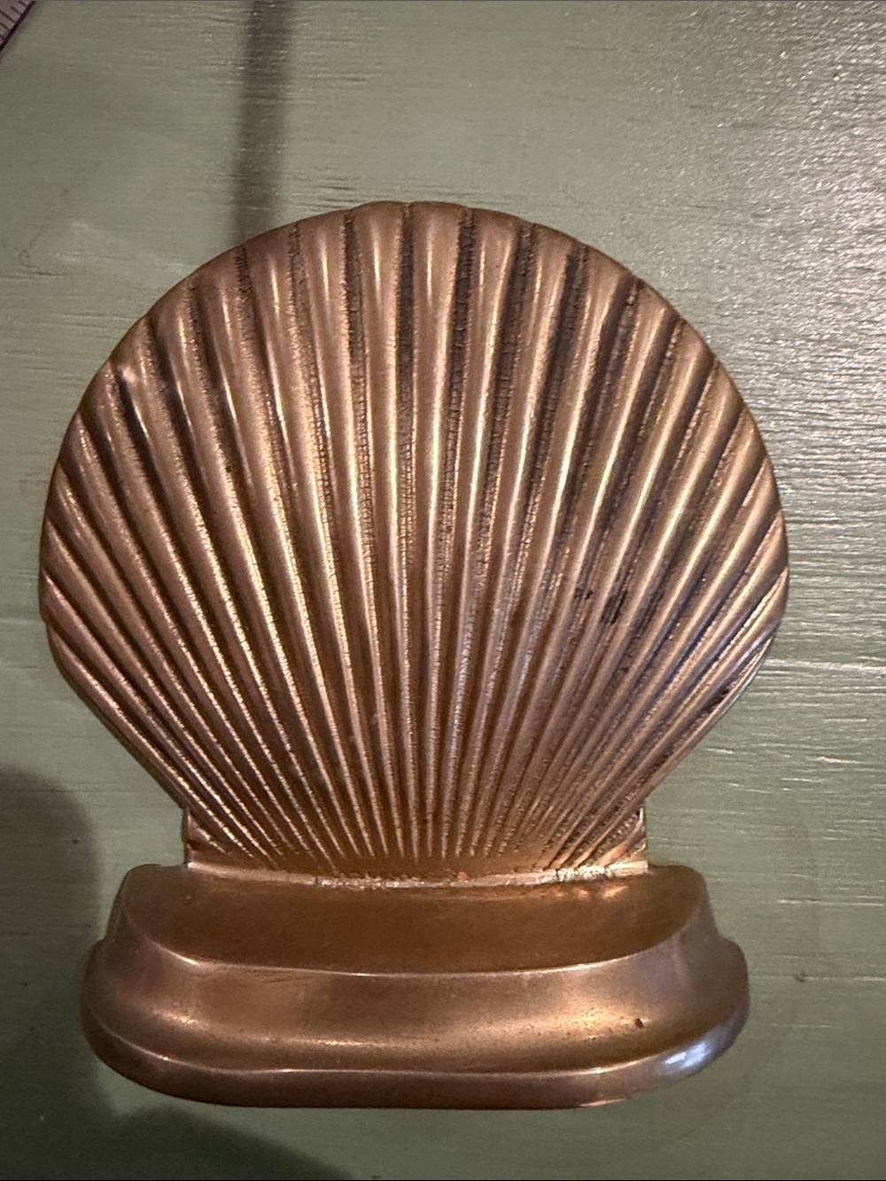Nantucket Shell Decorative Bookend - Gold Tone